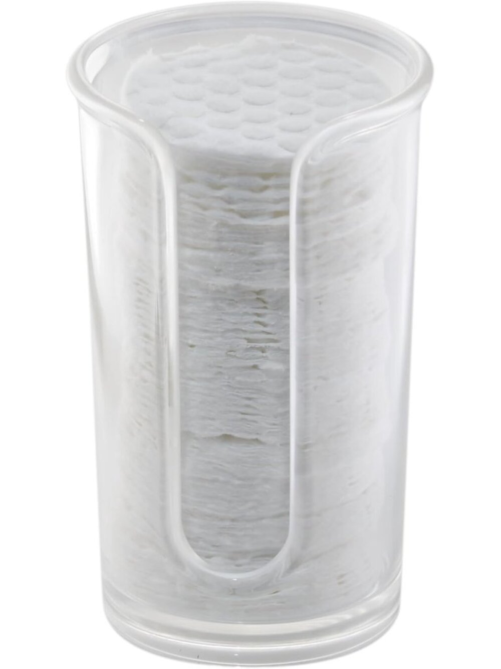 Round Cosmetic Cotton Pad Holder, Clear